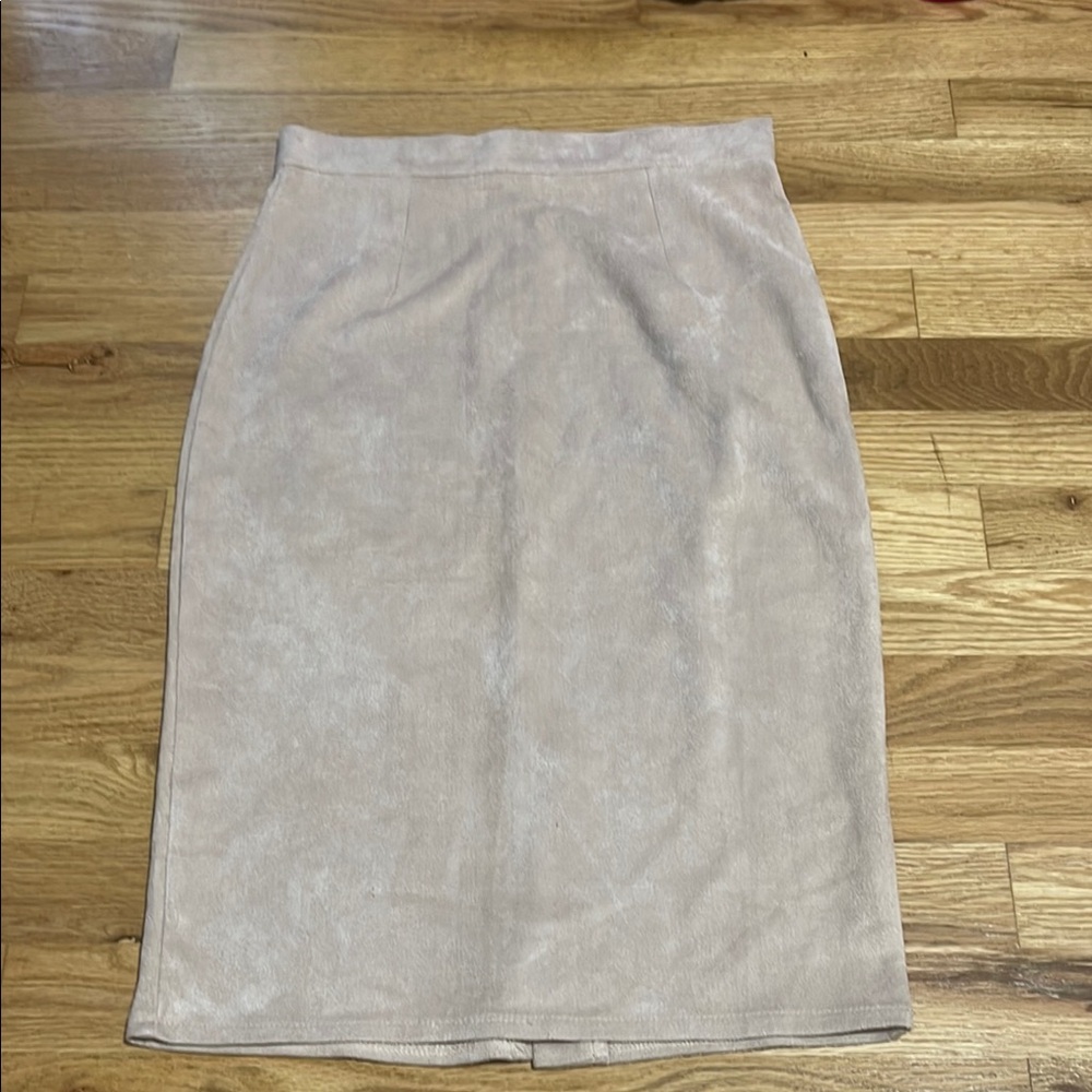 Missguided Tan Midi Pencil Skirt